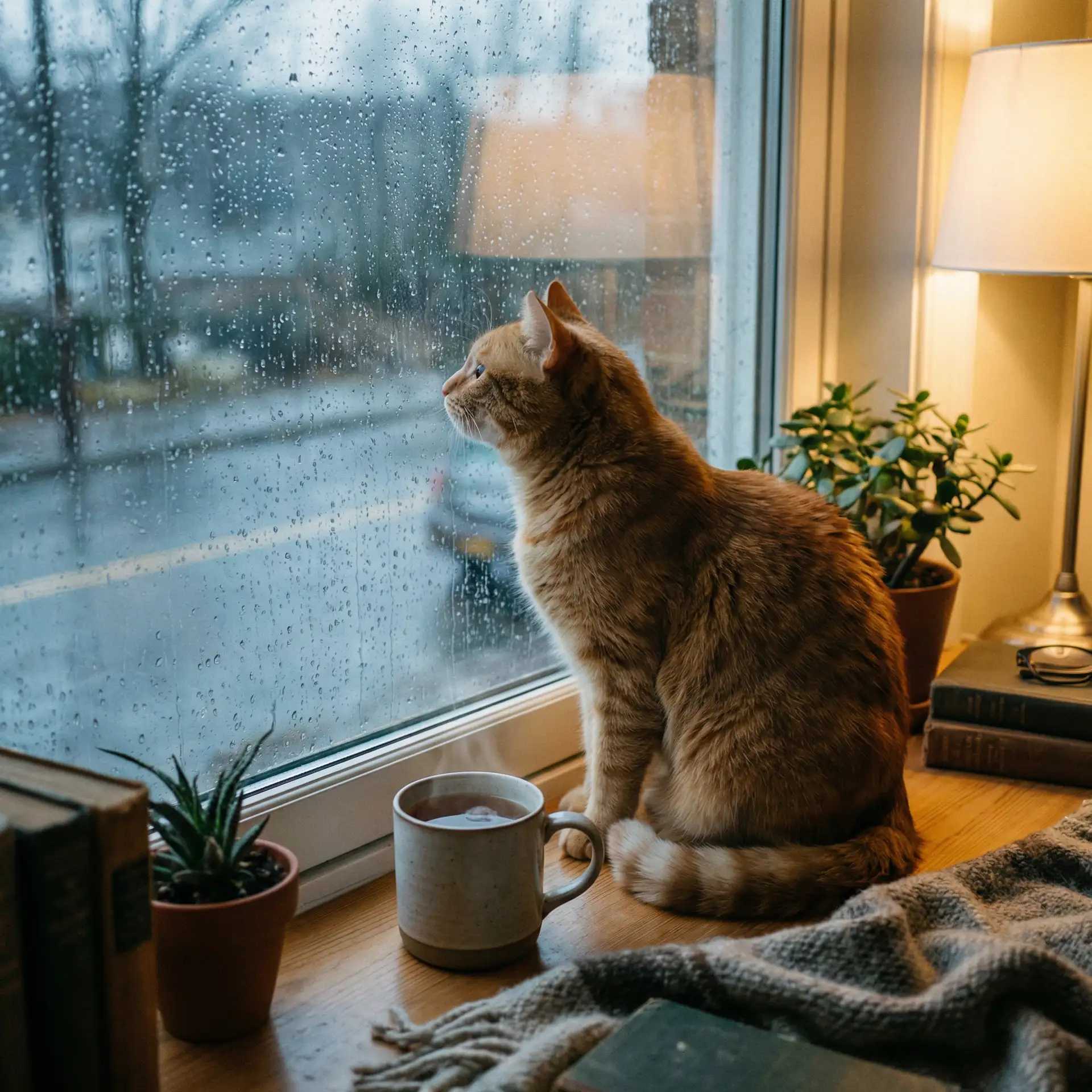 猫咪望着窗外的雨 - H工口福利里番库全彩